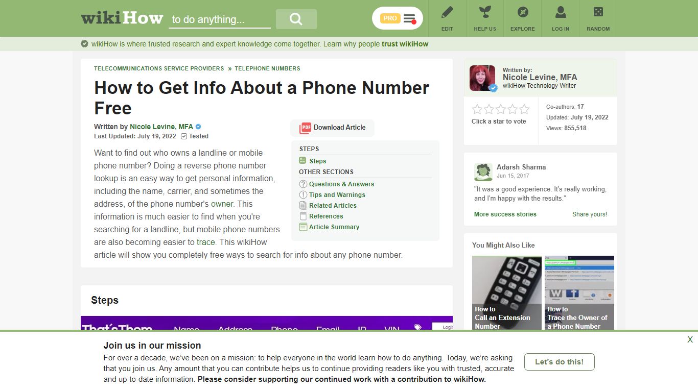 How to Get Info About a Phone Number Free: 5 Steps (with ... - wikiHow